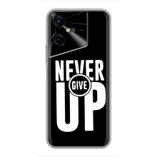 Силиконовый Чехол на Tecno POVA Neo 3 с картинкой Nike (Never Give UP)