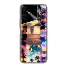 Силиконовый чехол с КАРТИНКАМИ лето для Tecno POVA Neo 3 (AlphaPrint) (Летний отпуск)