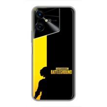 Чехол (TPU) с картинкой "Лого Пабг" на Текно Пова Нео 3 – Battlegrounds
