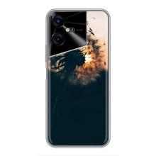 Силіконовий Чохол з кульбабками на Tecno POVA Neo 3 – Гарна кульбабка