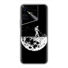Силиконовый Чехол с принтом "Космонавты" на Tecno POVA Neo 3 – Космонавт