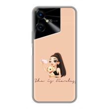 Силиконовый Чехол на Tecno POVA Neo 3 с картинкой Стильных Девушек (С собакой)