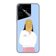 Силиконовый Чехол на Tecno POVA Neo 3 с картинкой Стильных Девушек (Желтая кепка)