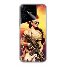 ЗСУ Чохли (TPU) для Tecno POVA Neo 3 – Жінка солдат