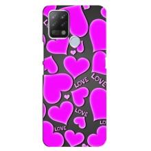 Чехлы для любимой на Техно Пова (VPrint) (Pink hearts)