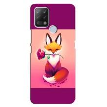 Чехлы с картинкой Лисички для Tecno Pova (VPrint) (Лисичка с розочкой)