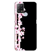 Чехол для Техно Пова - с принтом (Дизайнерские) (AlphaPrint) (Цветочки)