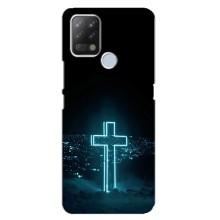 Чехол для Tecno Pova (AlphaPrint) - (Христианские) (Крест и город)