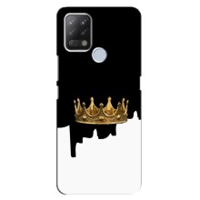 Чехол (Корона на чёрном фоне) для Техно Пова – Золотая корона