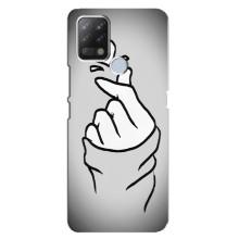Чехол с принтом для Tecno Pova (AlphaPrint - Знак сердечка)