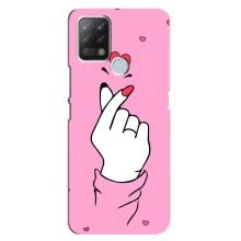 Чехол с принтом для Tecno Pova (AlphaPrint - Знак сердечка)