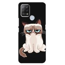 Чехол с принтом для Tecno Pova (AlphaPrint) Модные коты (Грустный кот)