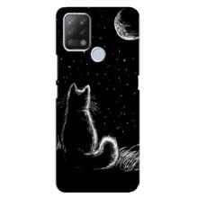 Чехол с принтом для Tecno Pova (AlphaPrint) Модные коты (Котик и луна)