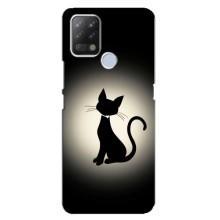 Чехол с принтом для Tecno Pova (AlphaPrint) Модные коты (Силуэт котика)