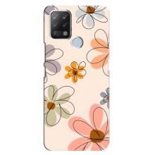 Чехол с цветочным принтом на Техно Пова – Разноцветные цветы
