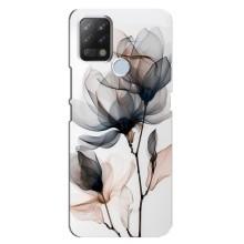 Чехол с цветочным принтом на Техно Пова – Цветы на белом
