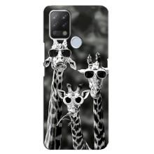 Силиконовый чехол с КАРТИНКАМИ лето для Tecno Pova (AlphaPrint) (Жирафы в очках)
