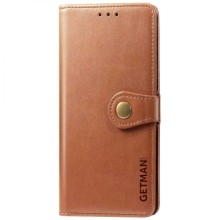 Кожаный чехол-книжка GETMAN Gallant (PU) для TECNO Spark 10 Pro – Коричневый