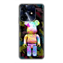 Чехлы для TECNO Spark 10 Pro - Bearbrick Louis Vuitton (PREMIUMPrint) (Яркий Bearbrick)