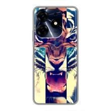 Чехлы с изображением разных животных для TECNO Spark 10 Pro (Яркий Тигр)