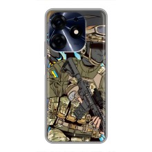 Чехлы с картинкой ЗСУ для TECNO Spark 10 Pro (AlphaPrint) (Воин ВСУ)