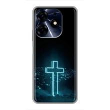 Чехол для TECNO Spark 10 Pro (AlphaPrint) - (Христианские) (Крест и город)