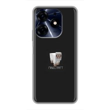 Чехол Майнкрафт на TECNO Spark 10 Pro (AlphaPrint) Minecraft (Овечка Майнкрафт)
