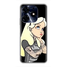 Чехол с печатью для TECNO Spark 10 Pro - (Мода) (AlphaPrint) (Девочка в тату)