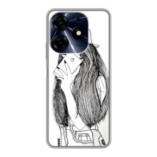 Чехол с печатью для TECNO Spark 10 Pro - (Мода) (AlphaPrint) (Фото девочки)