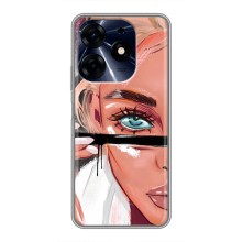 Чехол с печатью для TECNO Spark 10 Pro - (Мода) (AlphaPrint) (Макияж)