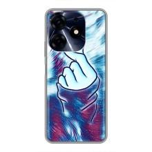Чехол с принтом для TECNO Spark 10 Pro (AlphaPrint - Знак сердечка)