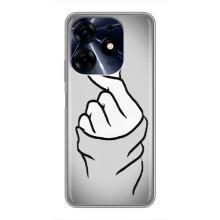 Чехол с принтом для TECNO Spark 10 Pro (AlphaPrint - Знак сердечка)