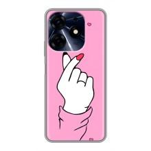 Чехол с принтом для TECNO Spark 10 Pro (AlphaPrint - Знак сердечка)