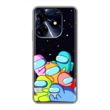 Чехол Амонг Ас для TECNO Spark 10 Pro (AlphaPrint) (Скины в космосе)