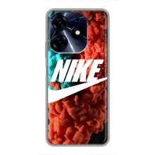Чехол для TECNO Spark 10 Pro - с принтом Найк (AlphaPrint) (Дымчатый найк)