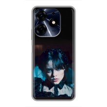 Чехлы Венсдей на TECNO Spark 10 Pro Уэнсдей (AlphaPrint) (взгляд Уэнздей)