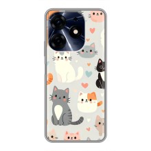 Чехол с рисунком кот на TECNO Spark 10 Pro (Коллаж котов)