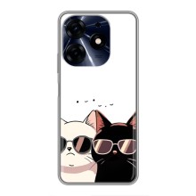 Чехол с рисунком кот на TECNO Spark 10 Pro (Коты в очках)