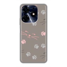 Чехол с рисунком кот на TECNO Spark 10 Pro (Лапы и усы)
