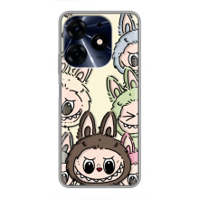 Чехол с Лабубу на TECNO Spark 10 Pro – Коллаж Лабубу