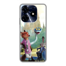 Чехол Зоотрополіс на TECNO Spark 10 Pro – Ник Джуди и змея