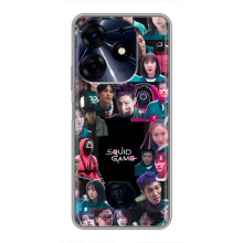 Чохол Гра в кальмара для TECNO Spark 10 Pro – Колаж гра кальмара