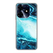 Мраморный чехол на TECNO Spark 10 Pro (VPrint) (Голубой мрамор)
