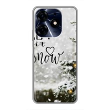 Новогодние, Праздничные Чехлы для TECNO Spark 10 Pro - 2024 год (Let it snow)