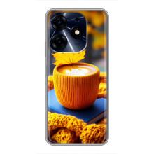 Чохол з унікальним дизайном 'Осінь з кавою' для TECNO Spark 10 Pro – Кава з жовтим