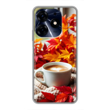 Чехол с уникальным дизайном «Осень с кофе» для TECNO Spark 10 Pro