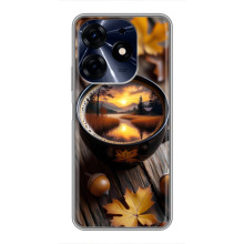 Чохол з унікальним дизайном 'Осінь з кавою' для TECNO Spark 10 Pro – Темна кава