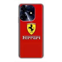 Силиконовый бампер с картинкой машины на TECNO Spark 10 Pro – Ferrari Logo