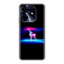 Силиконовый бампер с картинкой животных для TECNO Spark 10 Pro (Яркий олень)