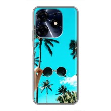 Силиконовый чехол с КАРТИНКАМИ лето для TECNO Spark 10 Pro (AlphaPrint) (Взгляд лето)